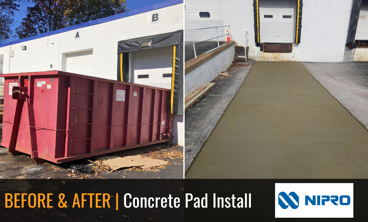Nipro Concrete Pad Install - Small Projects